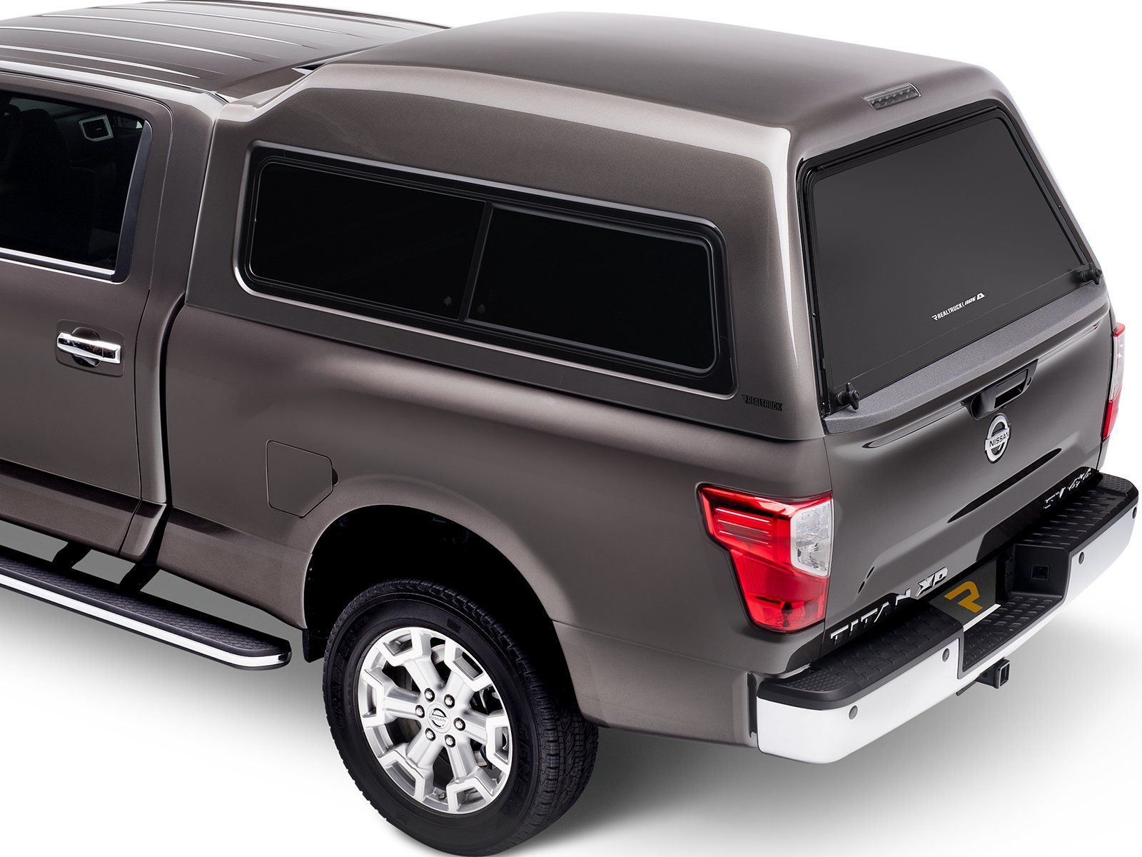 A.R.E. camper shell color-matched to a pickup truck